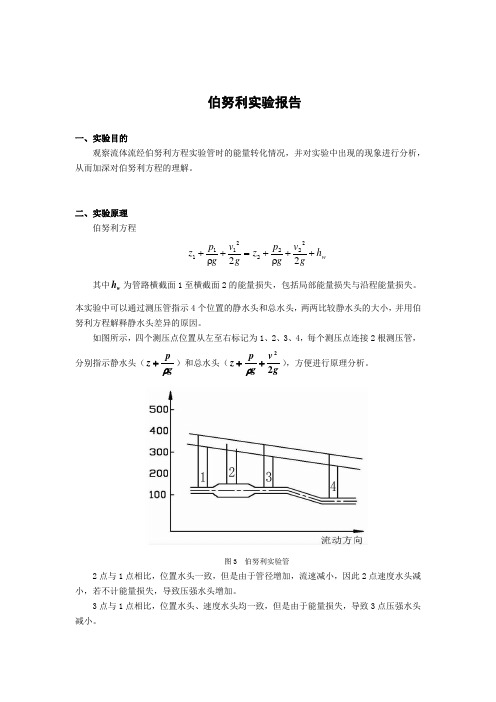 流体力学实验报告