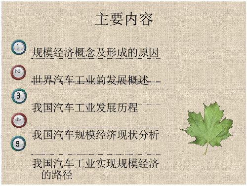 产业经济学——规模经济案例分析