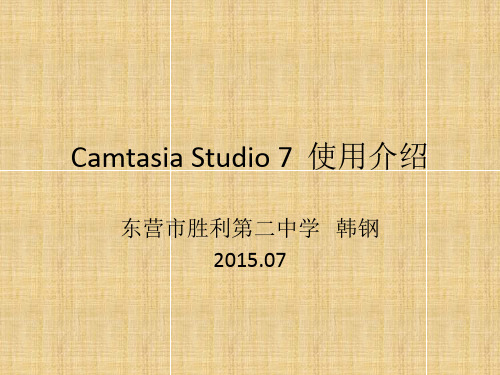 Camtasia Studio 7的使用