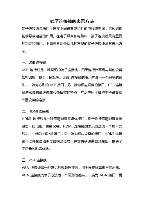 端子连接线的表示方法