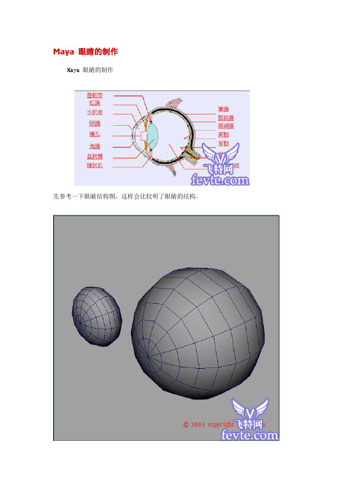 Maya 眼睛的制作