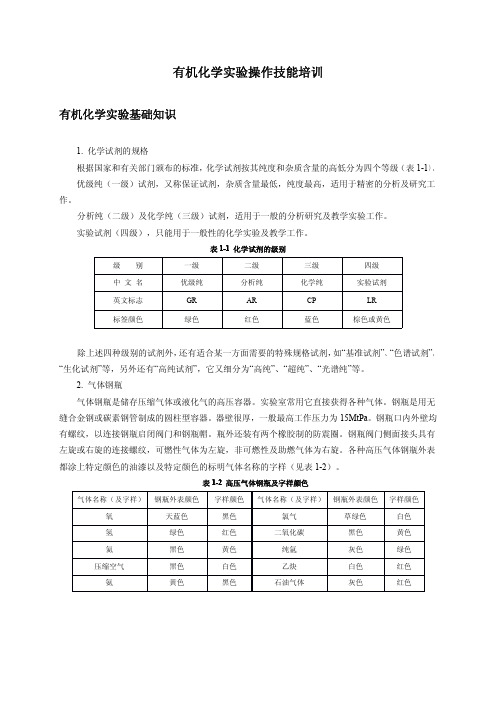 有机化学实验操作技能培训-浙江工业大学化学实验教学中心