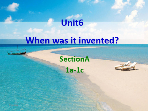 Unit6 SectionA(1a-1c)课件- 人教版九年级英语全册