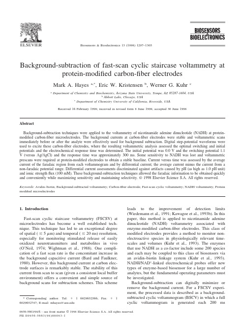 Background-subtraction of fast-scan cyclic staircase voltammetry at