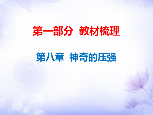 广东省年中考物理沪粤版总复习课件：第8章 神奇的压强 (共36张PPT)