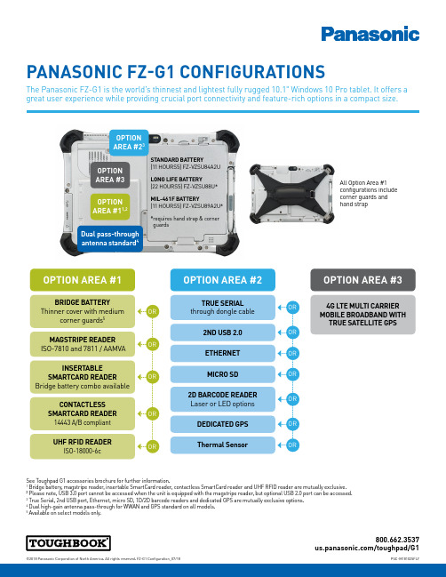 Panasonic FZ-G1 全世界最薄最轻的全 rugged 10.1 英寸 Windows 1