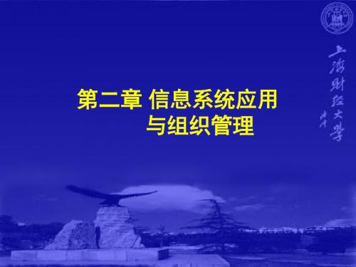 精编上财信管PPT第2章 信息系统应用与组织管理资料