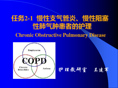任务2-1 慢性支气管炎、慢性阻塞性肺气肿患者的护理