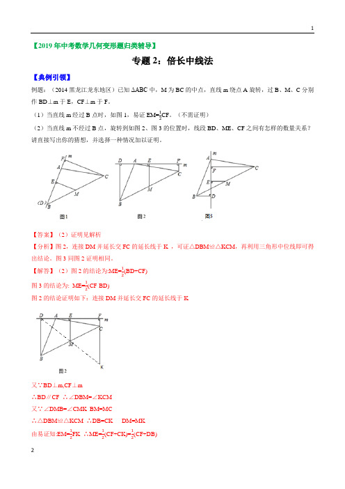 专题02 倍长中线法(解析版)