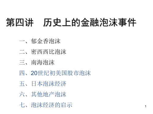 第四讲-历史上的泡沫事件ppt课件
