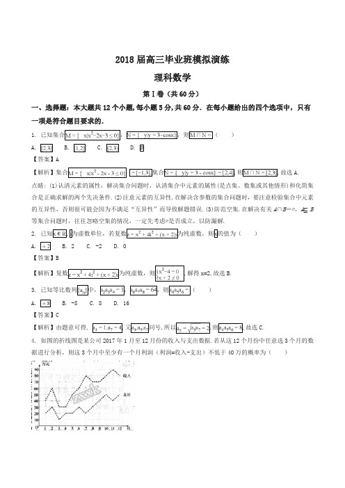 【衡水金卷】河北省衡水中学2018届高三毕业班模拟演练一理科数学试题(解析版)