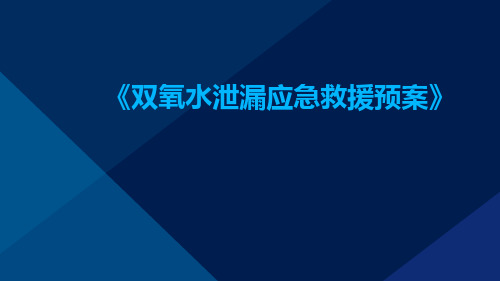 双氧水泄漏应急救援预案