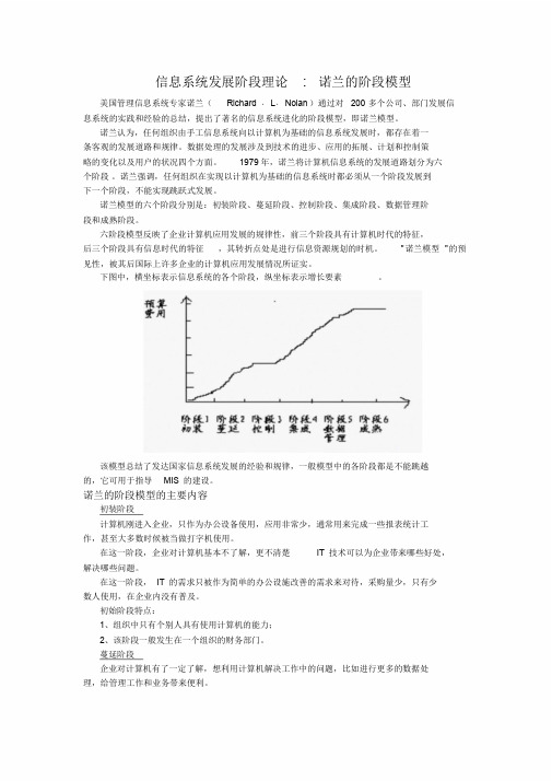 信息系统发展阶段理论-诺兰地阶段模型