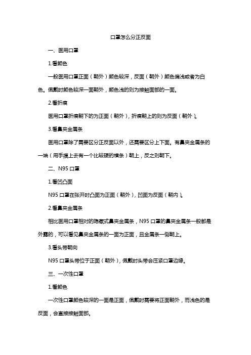 口罩怎么分正反面