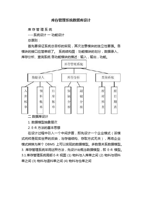 库存管理系统数据库设计