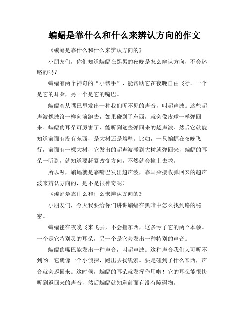 蝙蝠是靠什么和什么来辨认方向的作文