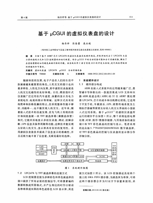 基于μCGUI的虚拟仪表盘的设计