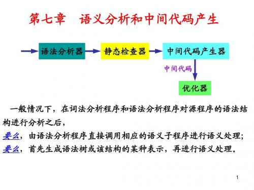 程序设计语言 编译原理(第三版)第7章