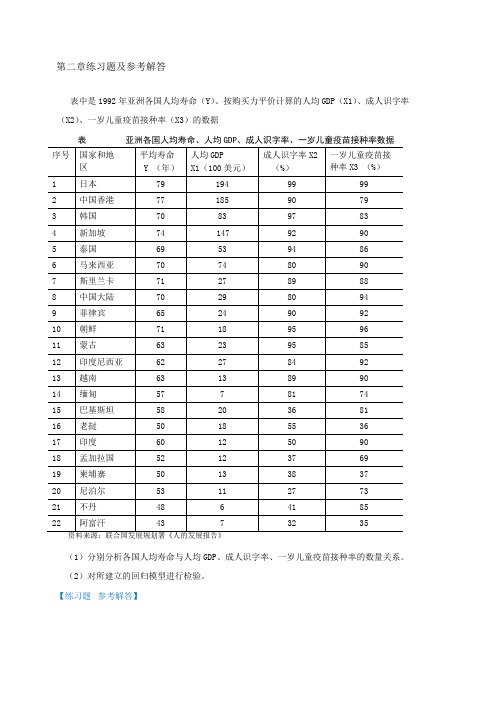 庞皓计量经济学第三版课后习题及答案 顶配 