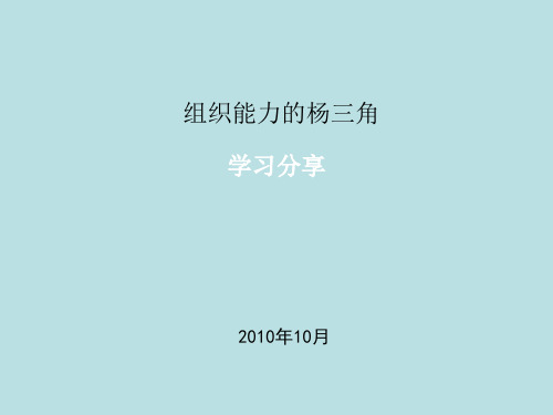 组织能力的杨三角.ppt