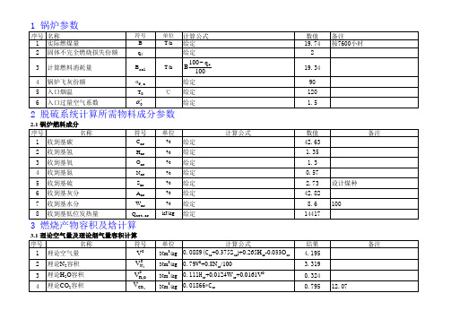 锅炉热力计算参考计算程序