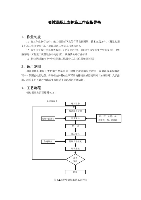 隧道工程喷射混凝土支护施工作业指导书