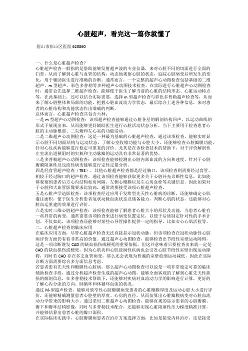 心脏超声,看完这一篇你就懂了