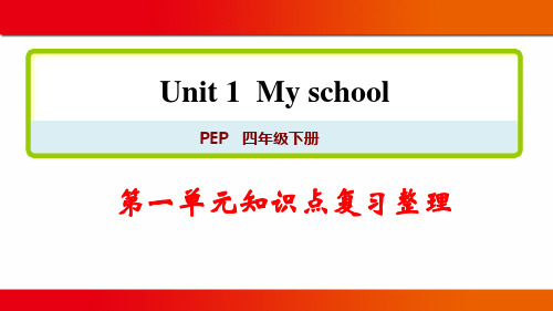 人教pep版四年级英语下册第一单元知识点复习整理与练习