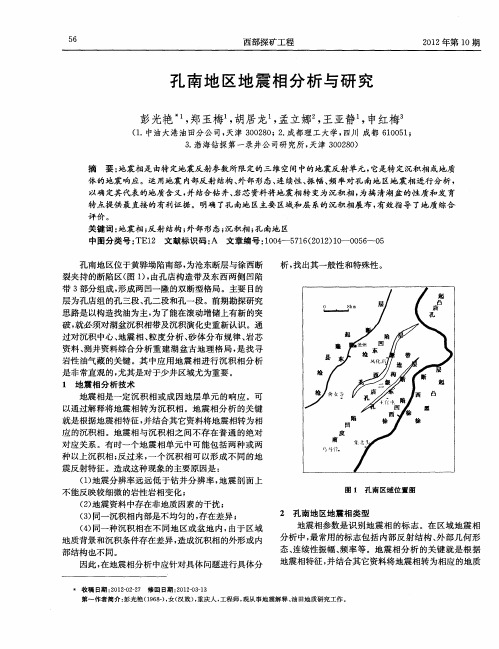 孔南地区地震相分析与研究