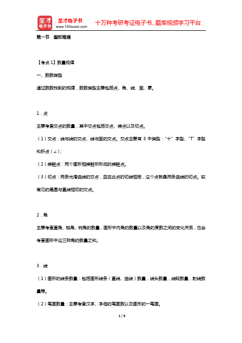 湖北省军转干部安置考试《行政职业能力测验》考点速记手册(第一节 图形推理)【圣才出品】