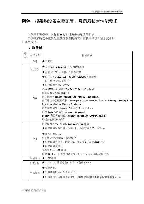 服务器采购公开询价函招投标书范本