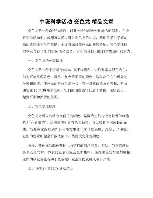 中班科学活动 变色龙 精品文章