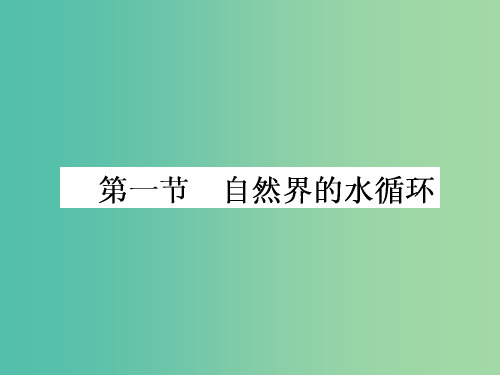 高中地理 3.1自然界的水循环课件 新人教版必修1