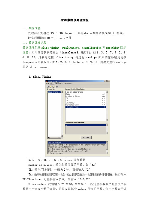 SPM8数据预处理