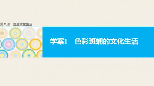 高中政治(人教版必修三)配套课件：第四单元 发展中国特色社会主义文化 第八课 学案1