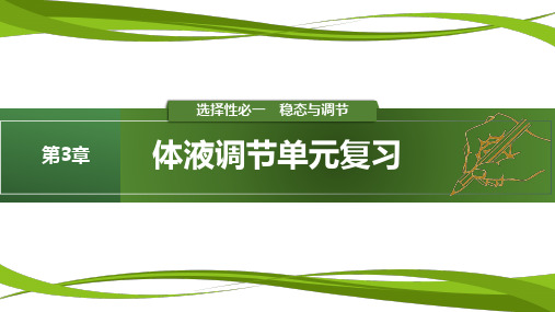 第3章体液调节(复习课件)-2024-2025学年高二生物同步精品课堂(人教版2019选择性必修1)