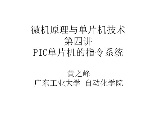 PIC单片机的指令系统