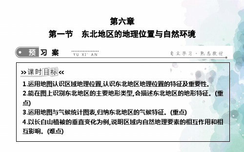 湘教版-地理-八年级下册-2019春同步课件：6.1东北地区的地理位置与自然环境