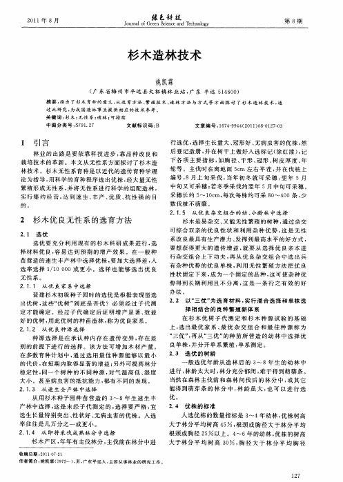 杉木造林技术