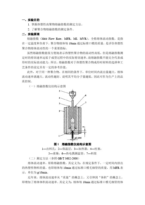 聚合物熔体流动速率的测定