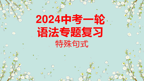 2024年中考一轮语法专题课件之特殊句式