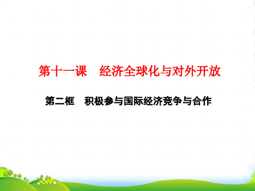 高一政治人教版必修一课件：第十一课 第二框 积极参与国际经济竞争与合作