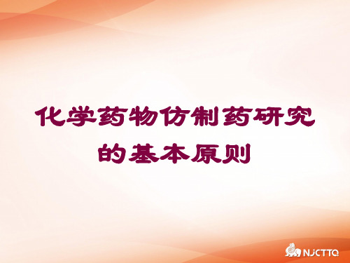 化学药物仿制药研究的基本原则培训课件