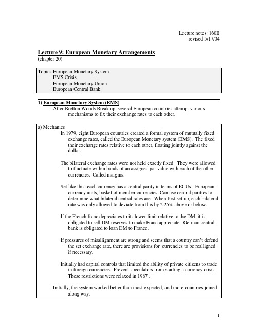 国际财政THE NOTES ON INTERNATIONAL FINANCE lec9b