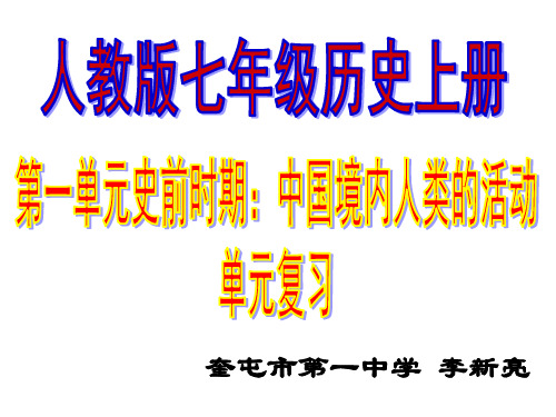 史前时期：中国境内人类的活动单元复习PPT课件 人教版