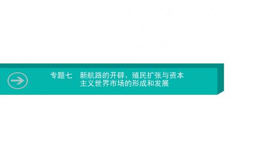 2020届高考历史复习专题七新航路的开辟、殖民扩张与资本主义世界市场的形成和发展课件