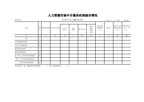 5、人力资源市场中介服务机构综合情况