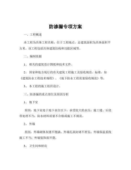 防渗漏专项方案