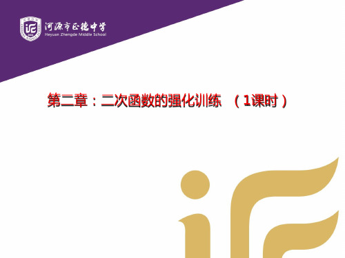 广东省河源市正德中学九年级数学总复习课件：二次函数强化训练(共10张PPT)