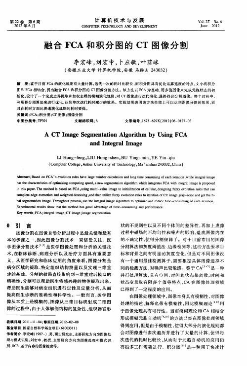 融合FCA和积分图的CT图像分割